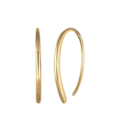 Abbildung von Elli Creolen Silber 925 Vergoldet 24K Frauen Kreolen Damen Ohrringe Gold Farbe Offen Oval Durchmesser 15 23mm Hoops 0312951117