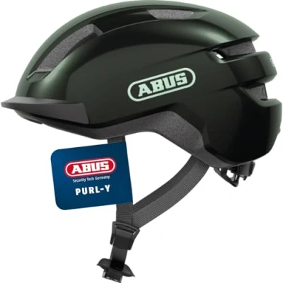Abbildung von ABUS Fahrradhelm PURL Y geeignet für E Bike und S Pedelec stylisher NTA Schutzhelm Erwachsene Jugendliche Grün, Größe L