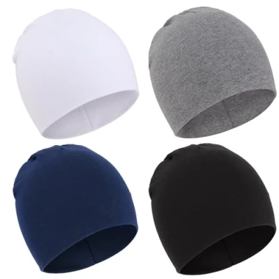 Abbildung von DRESHOW 4 Stücke Unisex Mütze Hut Junge Frühling Mützchen Kleinkind Wendemütze Jersey Slouch Beanie Bekleidung Infant Kindergarten