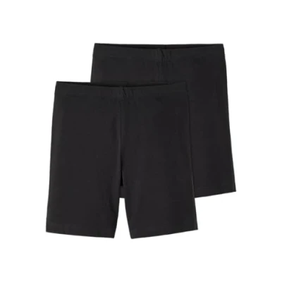 Abbildung von NAME IT Mädchen NKFVIVIAN 2P SOLID Legging NOOS Shorts, Black, 158/164 (2er Pack)