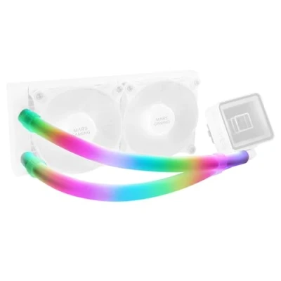 Abbildung von MARSGAMING Mars Gaming MCA WT, ARGB Futteral für Flüssigkeitskühlrohre, 30 Anpassbare Ultrahelle LEDs, Eco Soft Silikon, Volle Kompatibilität, 330 mm