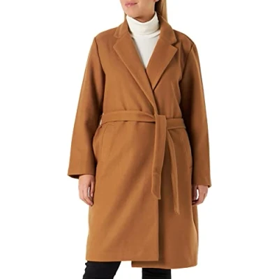 Abbildung von ONLY Women&#039;s ONLEMMA Long Belt Coatigan OTW Coat, Toasted Coconut/Detail:SOLID, L