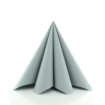Abbildung von Sovie Linclass Airlaid Servietten Grau 50 Stück hochwertige Einwegservietten 40 x cm Reißfest, Saugstark &amp; Formstabil ideal für Hochzeit Partys