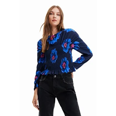 Abbildung von Desigual Damen Blus_Martina 5001 Marine Blouse, Blau, L EU