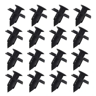 Abbildung von Create idea 50 Stück Auto Stoßstangen Clips 0155309321 Nylon Schwarz Push Type Niet Verschlüsse für 8 mm Loch, kompatibel mit 350Z Pathfinder Primera