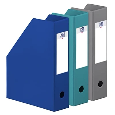 Abbildung von Elba Color Life Zen Zeitschriftenhalter, PVC, Rückseite, 7 cm, zufällige Farbauswahl, 3 Stück