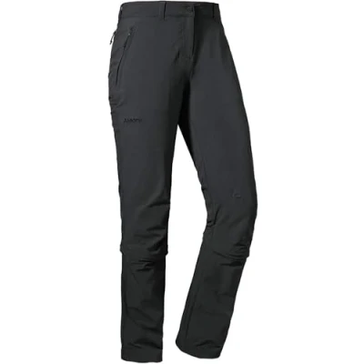 Abbildung von Schöffel Damen Pants Engadin1 Zip Off, elastische Hose mit Off Funktion, kühlende und schnell trocknende Outdoor für Frauen, asphalt, 76