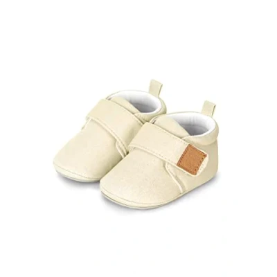 Abbildung von Sterntaler Baby Unisex Krabbelschuhe Babykrabbelschuhe uni mit rutschhemmender Sternsohle beige, Größe 21/22 EU