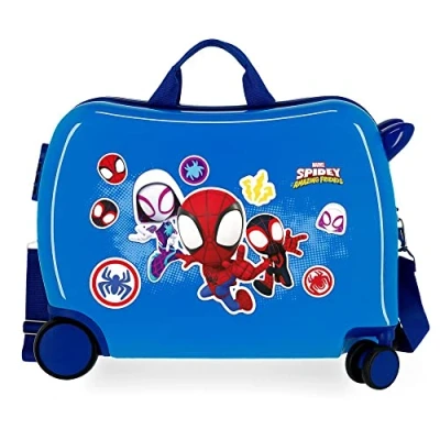 Abbildung von Marvel Spiderman Go Webs Blue Kinderkoffer 50 x 39 20 cm starres ABS seitliches Zahlenschloss 34 l 1,8 kg 4 Rollen Handgepäck