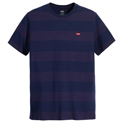 Abbildung von Levi&#039;s Herren Ss Original Housemark Tee T Shirt,Beatle Stripe Ocean Depths,XS