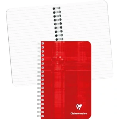 Abbildung von Clairefontaine 8606C Packung mit 5 Notizbücher Spiralbindung, 11 x 17 cm, liniert, 90 g, Blatt, farbig sortiert, 1 Pack