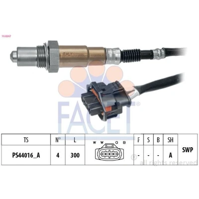 Abbildung von FACET 10.8267 Lambdasonde Made in Italy OE Equivalent beheizt, Planarsonde, Gewinde vorgefettet OPEL: Zafira B, Meriva A, Corsa D Hatchback