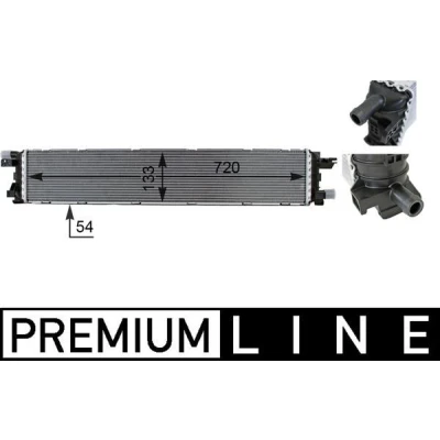 Abbildung von MAHLE ORIGINAL CIR 1 000P Niedertemperaturkühler, Ladeluftkühler AUDI: A4 B8 Avant
