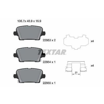 Abbildung von TEXTAR 2295301 Bremsbelagsatz mit akustischer Verschleißwarnung Zubehör OPEL: Insignia B Sports Tourer, Grand Sport