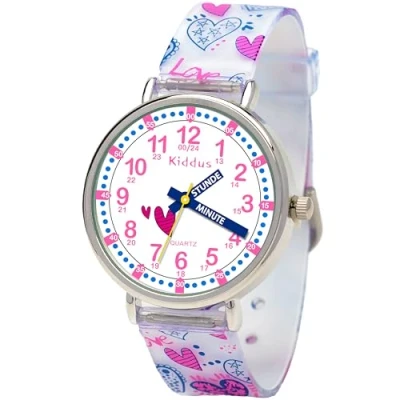 Abbildung von Kiddus TIME Teacher Deutsch Uhr für Kinder, Größe: One Size, Hearts