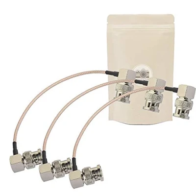 Abbildung von 3 x 3G SDI BNC auf RCA Kabel 20 cm mit Winkelwinkel RG179 unterstützt HD 4K 8K 75 Ohm Adaptout Französische Marke