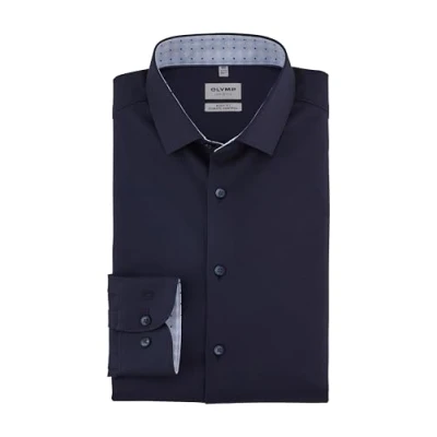 Abbildung von OLYMP Herren Oberhemd Langarm Level Five 24/Seven,Twill,366 5 Body fit (15.05.2015 F16),22 Modern Kent,Marine 18,43