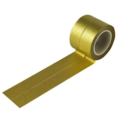 Abbildung von UOOOM 2 Rolls 10m x 15mm Beautiful Washi Tape Masking deko Klebeband buntes Klebebänder DIY Scrapbook (Golden)