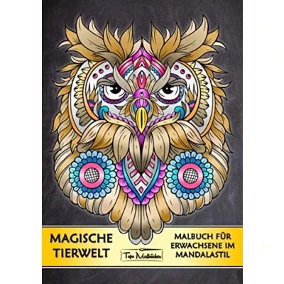 Abbildung von Malbuch für Erwachsene Magische Tierwelt im Mandala Stil Topo Malbücher®
