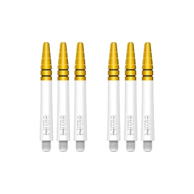 Abbildung von RED DRAGON Nitrotech Intermediate Weiß und Gold Dart Stiele 2 Sets pro Packung (insgesamt 6 Stiele)