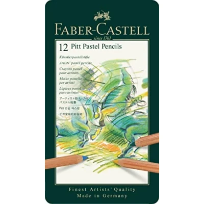 Abbildung von Faber Castell 112112 Farbstift PITT PASTELL, 12er Metalletui