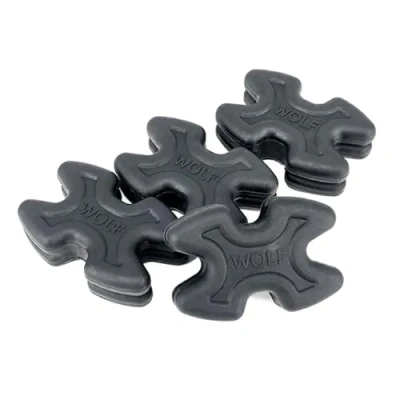 Abbildung von Namvo 4 STK Compound Bogen stabilisatoren Bogenschießen Gummi Schleife Vibration Damper Bogenbogen Zubehör X geformt stoßdämpfende Sliencer für die Jagd Traing schwarz