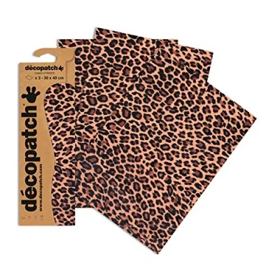 Abbildung von Decopatch Papier No. 207 (braun Leopard, 395 x 298 mm) 3er Pack