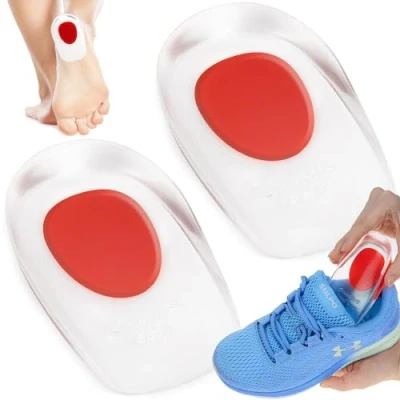 Abbildung von SULPO Gel Fersenpolster Geleinlagen gegen Fersensporn Einlagen Schuhe Fersenschutz für Einlegesohlen Herren Damen Fersenkissen Silikon