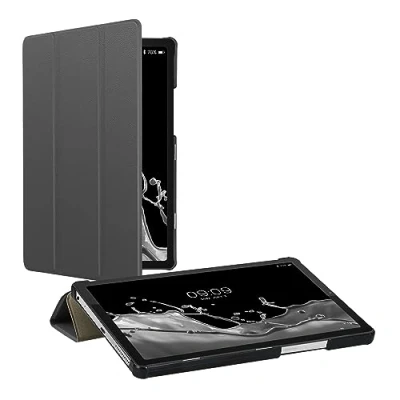 Abbildung von kwmobile Hülle kompatibel mit Lenovo Smart Tab M9 Cover Tablet Case Schutzhülle Stand in Hellgrau