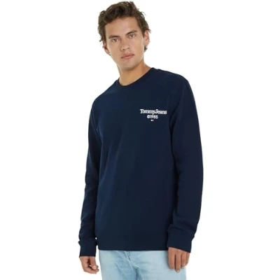 Abbildung von Tommy Jeans Entry Graphic CREW Sweatshirt, Herren, Größe: 46, Dark night navy