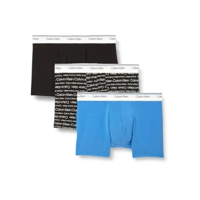 Abbildung von Calvin Klein Herren Surge 3Pk Trunk, Black (Black/Wrapped Logo_Black/Regatta), L