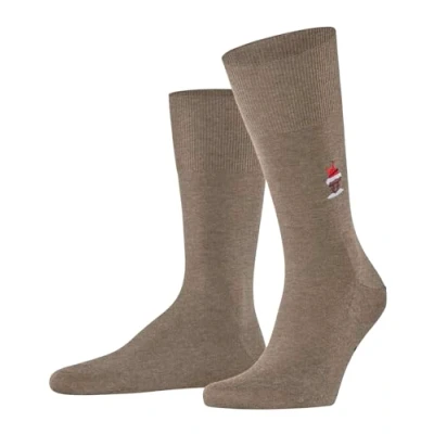 Abbildung von FALKE Herren Socken Airport M So Wolle Baumwolle einfarbig 1 Paar, Braun Nutmeg Melange 5410 Santa Chimney, 45 46