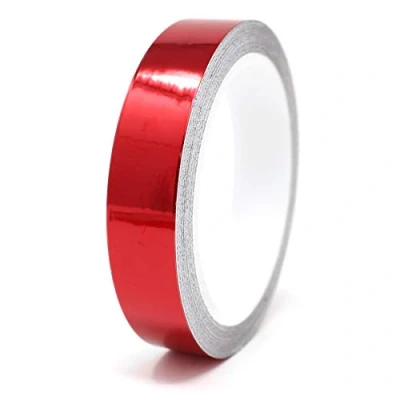 Abbildung von 8,5 Meter Glanz Zierstreifen Auto Motorrad Boot Modellbau Silber Chrom Finest Folia Dekorstreifen Seitenstreifen Klebestreifen (Chrom Rot, 20mm Breite)
