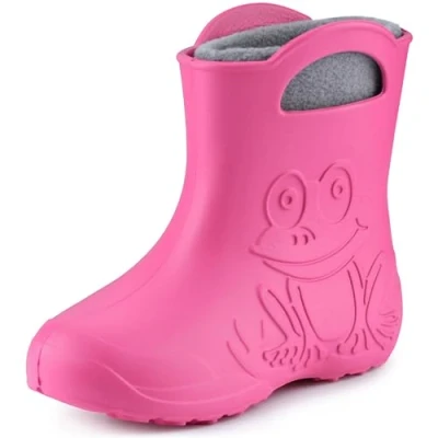 Abbildung von Ladeheid Gummistiefel Kinder Eva federleichte Regenschuhe für Jungen und Mädchen LA CA 10 (Rosa, 28/29 EU)