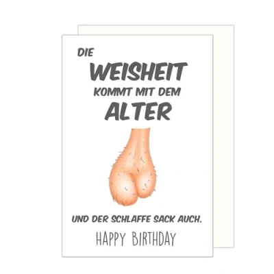 Abbildung von Edition Seidel Premium Geburtstagskarte mit Umschlag. Glückwunschkarte Grußkarte Karte Spruch Billet Geburtstag Happy Birthday Mann Freund lustig Humor (G3568 SW024)