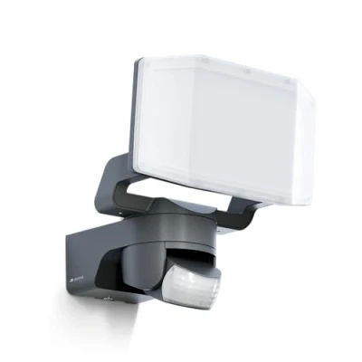 Abbildung von Steinel LED Strahler XLED Protect S Anthrazit, 180/10 m Bewegungsmelder, Panorama Flutlicht, Panel voll schwenkbar, 14.3 W, IP54