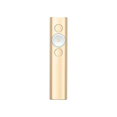 Abbildung von Logitech Spotlight Presenter, Bluetooth und 2.4 GHz Verbindung via USB Empfänger, Digitaler Laserpointer, 30m Reichweite, Timer, Vibrationsalarm, PC/Mac/Android/iOS Gold