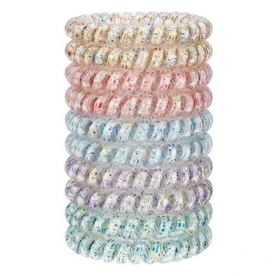 Abbildung von JessLab Spirale Haargummis, 10 Stück Sortierte, Spurlose Spiral Niedliche Plastikspirale als Pferdeschwanzhalter, Schadensfreies Haar Accessoire für Frauen und Mädchen, Farbe 12 Mischen