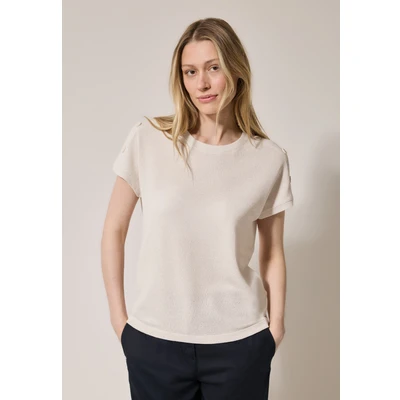Abbildung von Cecil T Shirt, in Struktur Optik und mit Knopf Details