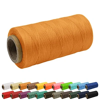 Abbildung von Uiopa 1mm x 260m Wachsfaden, 150D Flache Sattlergarn Ledergarn Gewachst, Leder Nähen Faden Gewachste Schnur für Lederhandwerk, Buchbinderei, Schuhreparatur, Schmuck