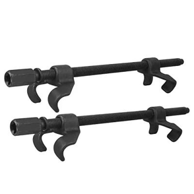 Abbildung von DAYUAN 2 TLG Profi Federspanner Montagespanner Satz Tuning Tieferlegung Spanner Feders Set 4 Krallen Spannweite bis 380mm für Tieferlegungs Federn Fahrwerk