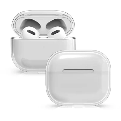 Abbildung von kwmobile Hülle kompatibel mit Apple AirPods 3 Hardcover Schutzhülle Etui Case Cover Kopfhörer Transparent