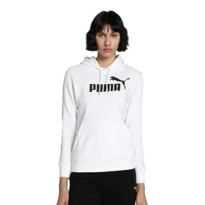 Abbildung von PUMA Damen Logo Hoodie Tr sweatshirt, Weiß, S EU