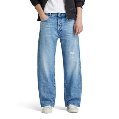 Abbildung von G Star Bowey 3D Boyfriend Ankle Jeans Relaxed Fit, Damen, Größe: 27x30, Sun faded ripped blue donau