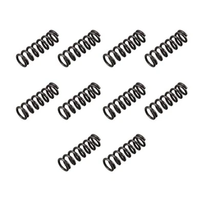 Abbildung von sourcing map 10Stk. Motor Druckfeder Druckfedern Spiralfeder Stahlfeder Federstahl Feder 1,2mm Drahtdmr. 8mm Außendmr. 25mm freie Länge schwarz