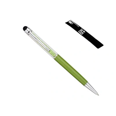 Abbildung von Hochwertiger kapazitiver 2 in 1 Touchscreen Stift und Kugelschreiber mit Kristallen. beutel Nachfüllung enthalten (LIMETTE)