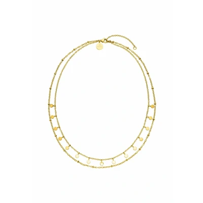 Abbildung von Purelei® Plain Kette Damen (Gold) Halskette aus langlebigem Edelstahl Wasserfeste 40 50 cm Länge verstellbar für deinen individuellen Look