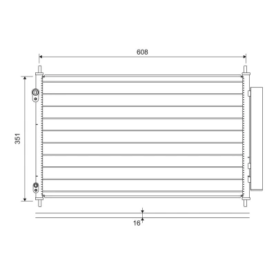 Abbildung von VALEO 822595 Klimakondensator mit Trockner Aluminium 365