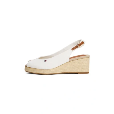 Abbildung von Tommy Hilfiger Keilsandalette, Damen, Größe: 38, Ecru Schuhe