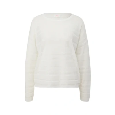 Abbildung von s.Oliver MIT Musterstruktur Strickpullover, Damen, Größe: 38, Ecru